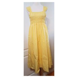 Nanette Lapore Yellow Glimmer Lined Elastic Top Dress Size 8 NEW $128